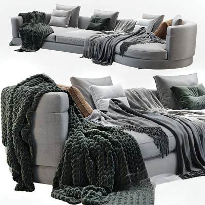 现代布艺多人沙发-DD124